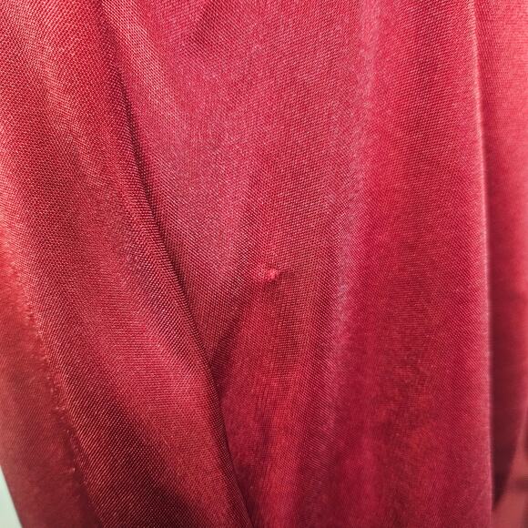 Altuzarra for Target Dress Maroon Red Satin Wrap Dress - Picture 9 of 11